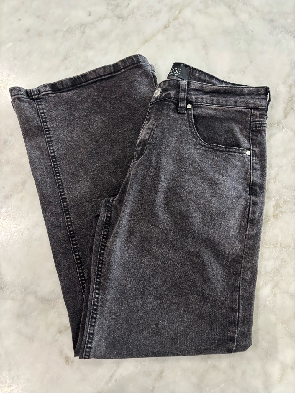 Rise Supply Co Women Flare Jeans‎ Washed Black High-Rise Size 5